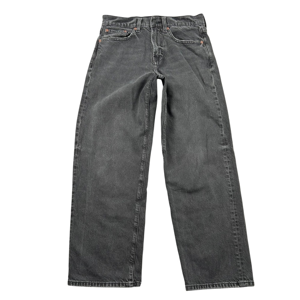 American Eagle Jeans Mens 28x30 Loose Easyflex Washed Black Relaxed Skater Denim